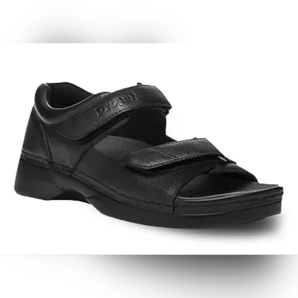 Orthoheel Orthopedic Propet Black Leather Sandals with Adj.Straps Womens Sz.11W - Picture 2 of 9